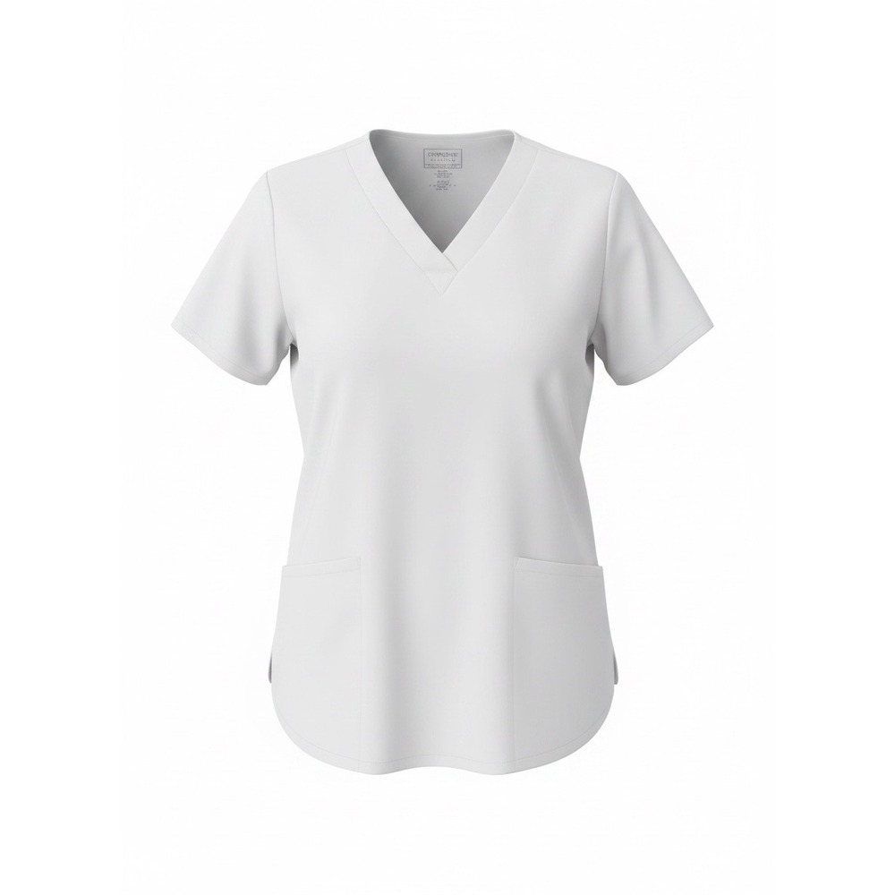 Cherokee Workwear Professionals White V-Neck Scrub Top Medium WW665